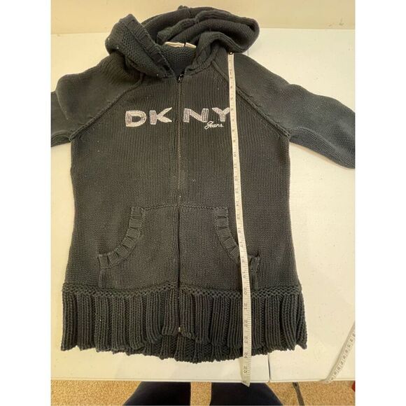 DKNY women’s heavy sweater black hoodie XL - Picture 4 of 6